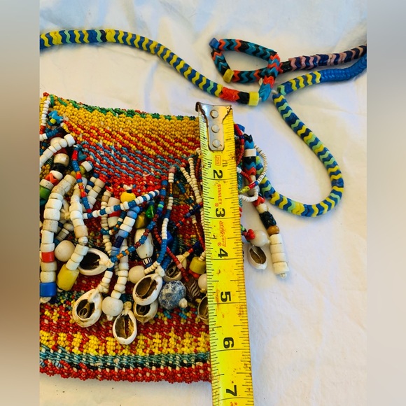 Colorful Unique African Beaded Handmade Shoulder Bag - Picture 7 of 9